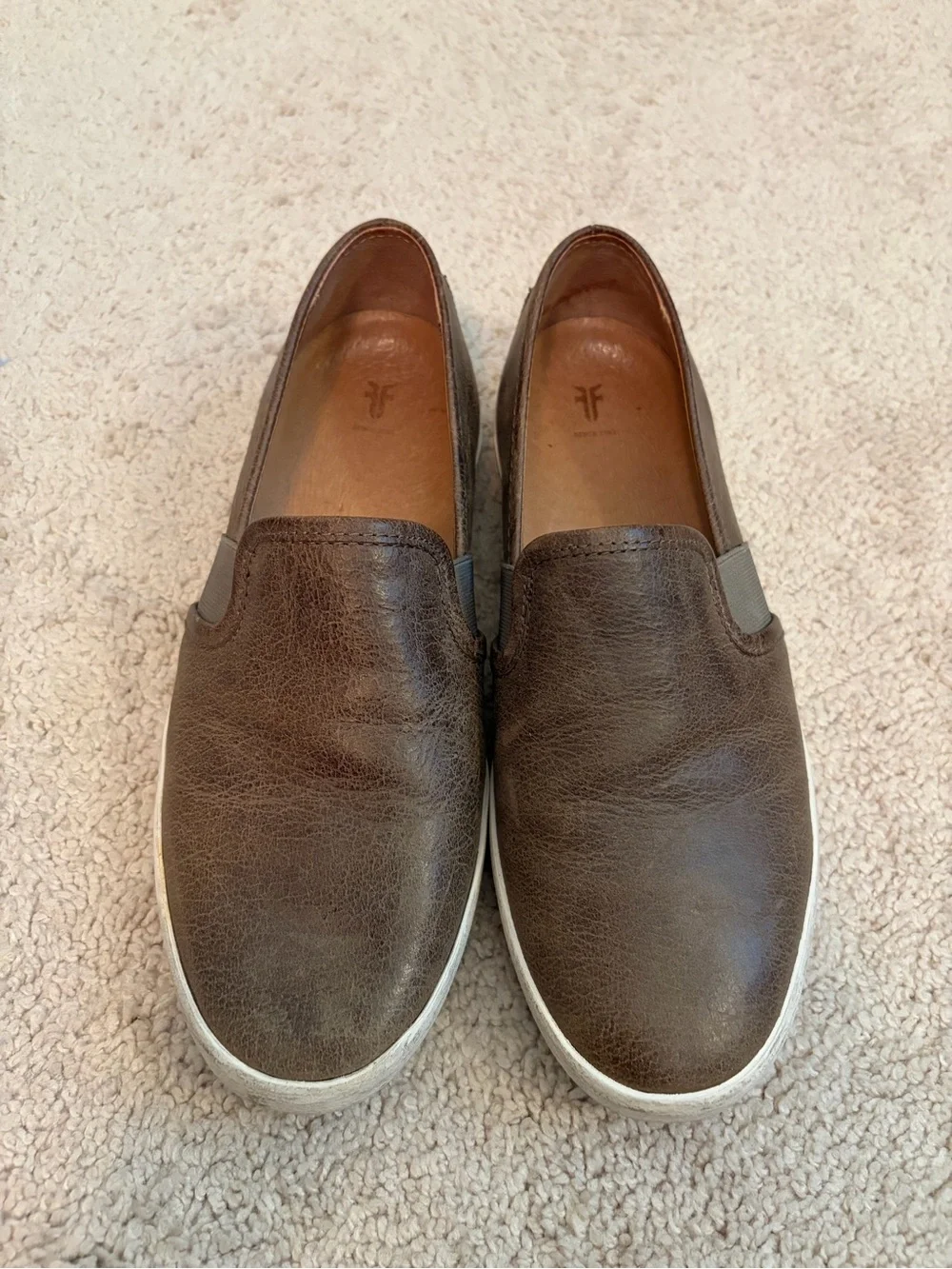 Frye Company Slip On Dylan Shoes Women Size 8M Leather Sneakers 3479264 Ash